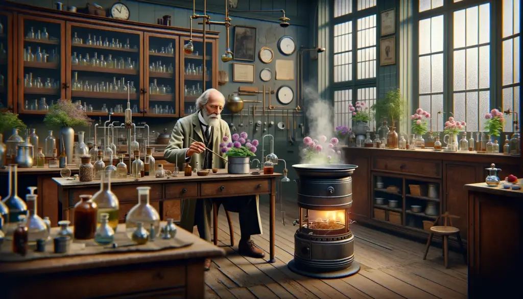 Fiori di Bach - Dottor Edward Bach che sperimenta nel suo laboratorio